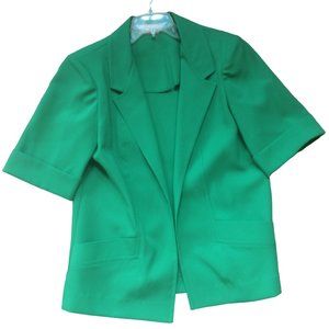 Donovan Galvani of Dallas Vintage Kelly Green 70s Chic Colorful Blazer Size 14